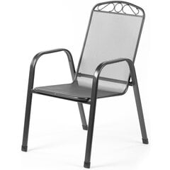 Садовый стул Fieldmann Silver Crochet, черный цена и информация | Садовые стулья, кресла, пуфы | hansapost.ee
