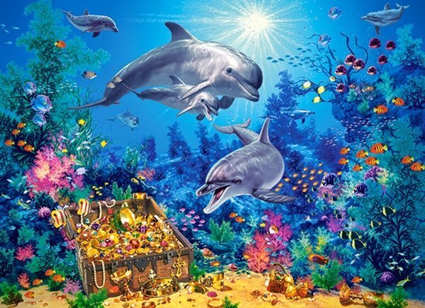 Pusle Castorland Puzzle Dolphin Family, 300 tk. цена и информация | Pusled lastele ja täiskasvanutele | hansapost.ee