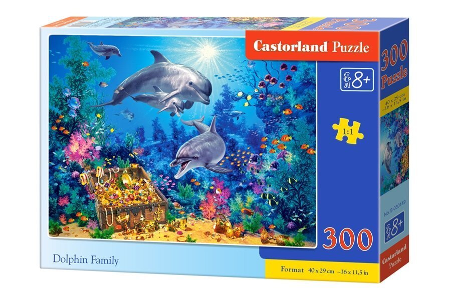 Pusle Castorland Puzzle Dolphin Family, 300 tk. цена и информация | Pusled lastele ja täiskasvanutele | hansapost.ee