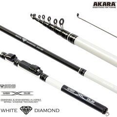 Телескопический спиннинг AKARA White Diamond MF TX-30 240 см цена и информация | Удочки, подставки и держатели | hansapost.ee