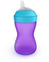 Philips Avent My Grippy mācību krūzīte ar mīkstu snīpi 300ml 9M+ lillā SCF802|02 hind ja info | Lutipudelid ja tarvikud | hansapost.ee