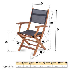 Стул Fellini by Fieldmann, серый/коричневый цвет цена и информация | Садовые стулья, кресла, пуфы | hansapost.ee