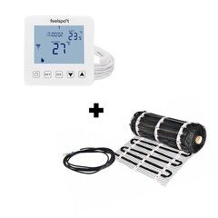 Põrandakütte võre Warmset Black ja programmeeritav termostaat Feelspot WTH22.16 WiFi hind ja info | Põrandaküte | hansapost.ee