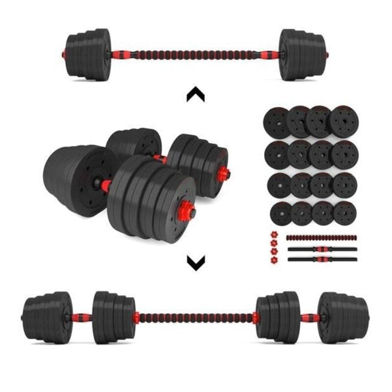 Vahetatava raskusega hantli ja kangi komplekt, 30 kg цена и информация | Hantlid, kangid, raskused | hansapost.ee