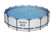 Karkassiga bassein koos filtripumbaga Bestway Steel Pro MAX, 457 x 122 cm, helehall, ümmargune цена и информация | Basseinid | hansapost.ee