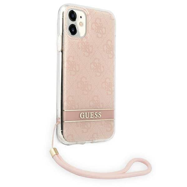 Originaal GUESS 4G Print Strap -Iphone 11 , roosa hind ja info | Telefonide kaitsekaaned ja -ümbrised | hansapost.ee