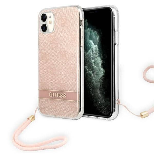 Originaal GUESS 4G Print Strap -Iphone 11 , roosa hind ja info | Telefonide kaitsekaaned ja -ümbrised | hansapost.ee