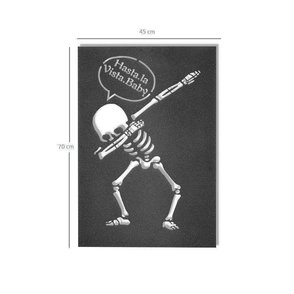 Metallist seinadekoratsioon Skeleton 1, 45x70 cm цена и информация | Sisustuselemendid | hansapost.ee