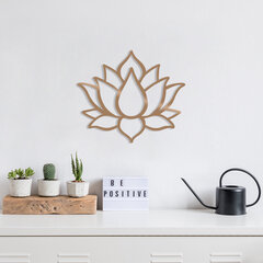 Metallist seinakaunistus Lotus Flower 1 Copper, 50x43 cm hind ja info | Sisustuselemendid | hansapost.ee