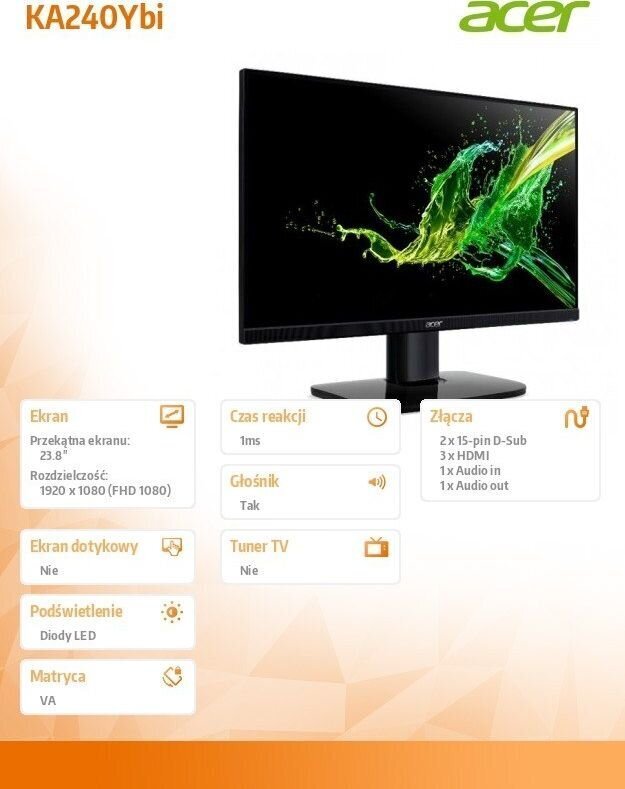 Acer UM.QX0EE.005 цена и информация | Monitorid | hansapost.ee