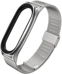 Tech-Protect watch strap MilaneseBand Xiaomi Mi Band 5/6/7, silver цена и информация | Аксессуары для смарт-часов и браслетов | hansapost.ee