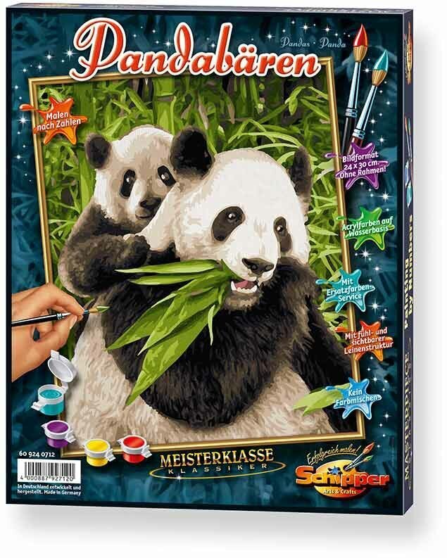 Maalimine numbrite järgi Schipper Panda Bears MNZ, 24 x 30 cm hind ja info | Maalimiskomplektid numbrite järgi | hansapost.ee