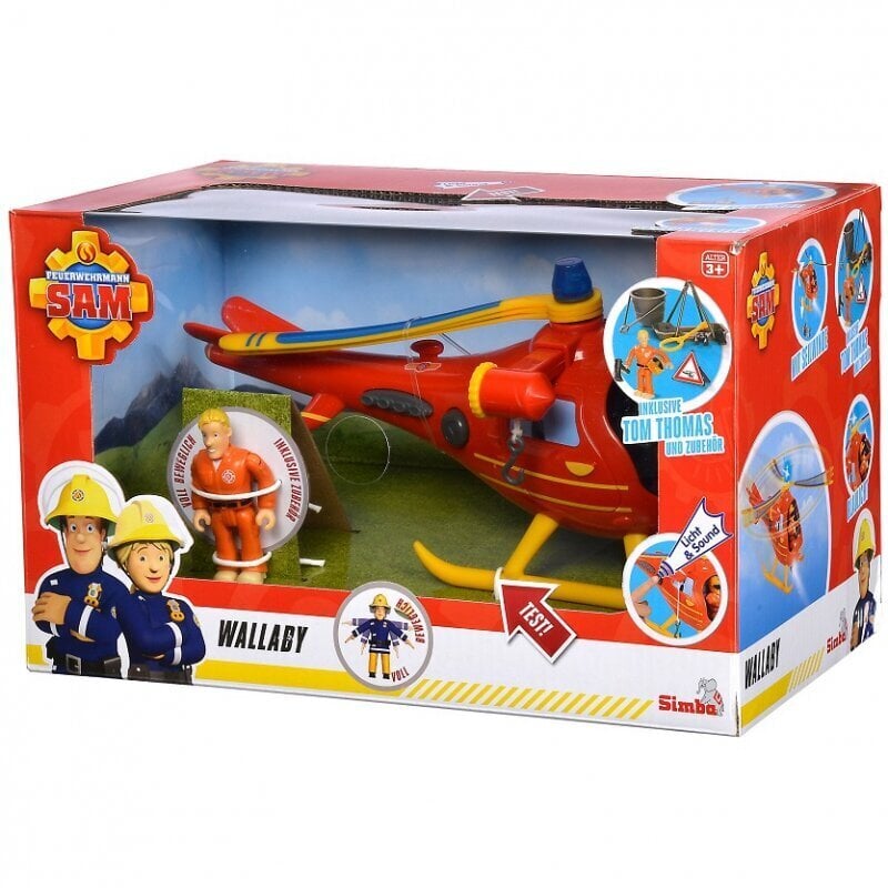 Helikopter Simba koos Firemen Sam (Tuletõrjuja Sam) kujuga hind ja info | Mänguasjad poistele | hansapost.ee