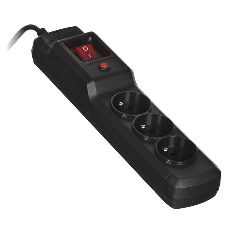 Pikendusjuhe Activejet COMBO 3GN 3M black power strip with cord цена и информация | Pikendusjuhtmed | hansapost.ee