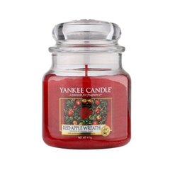Yankee Candle Свеча ароматная Classic Medium Red Apple Wreath 411 г цена и информация | Свечи, подсвечники | hansapost.ee