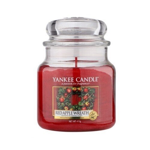 Yankee Candle Lõhnav küünal, punane, õunapärg 411 g hind ja info | Küünlad, küünlajalad | hansapost.ee