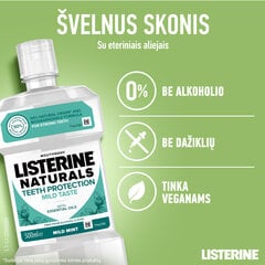 Suuvesi Listerine Naturals Hammastekaitse 500 ml hind ja info | Hambaharjad, hampapastad ja suuloputusvedelikud | hansapost.ee
