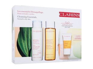 Näopuhastuskomplekt tundlikule/kuivale nahale Clarins: puhastuspiim, 200 ml + toniseeriv näovesi, 200 ml + näokoorija, 15 ml hind ja info | Näopuhastusvahendid | hansapost.ee