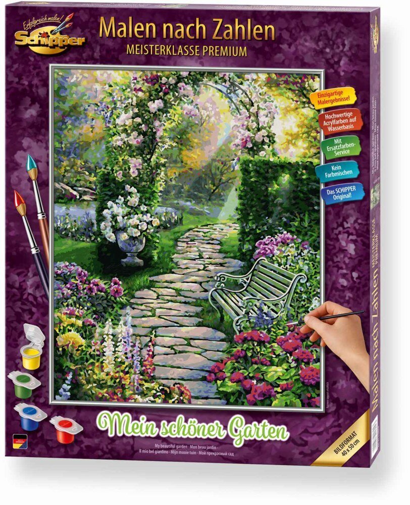 Maalimine numbrite järgi Schipper Beautiful garden MNZ, 40 x 50 cm цена и информация | Maalimiskomplektid numbrite järgi | hansapost.ee