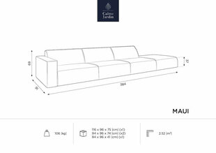 Модульный садовый диван Calme Jardin Maui, белый цвет цена и информация | Садовые стулья, кресла, пуфы | hansapost.ee