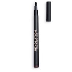 Kulmupliiats Makeup Revolution Micro Brow 1 ml, Dark Brown цена и информация | Карандаши, краска для бровей | hansapost.ee