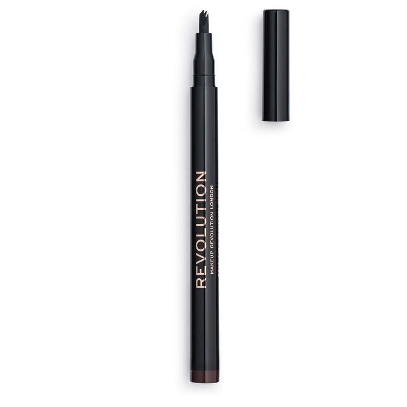 Kulmupliiats Makeup Revolution Micro Brow 1 ml, Dark Brown цена и информация | Kulmupliiatsid, -puudrid ja -värvid | hansapost.ee