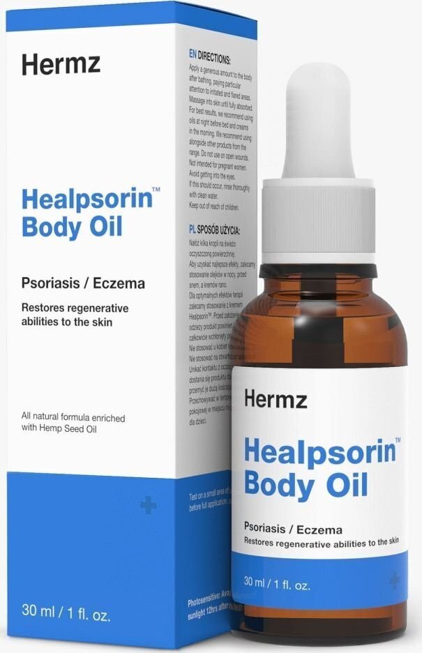 Elustav kehaõli Hermz Healpsorin Body Oil, 30 ml hind ja info | Kehakreemid, kehaõlid ja losjoonid | hansapost.ee