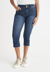 Женские джинсы 3/4 JUDY, синий цвет цена и информация | Штаны женские | hansapost.ee