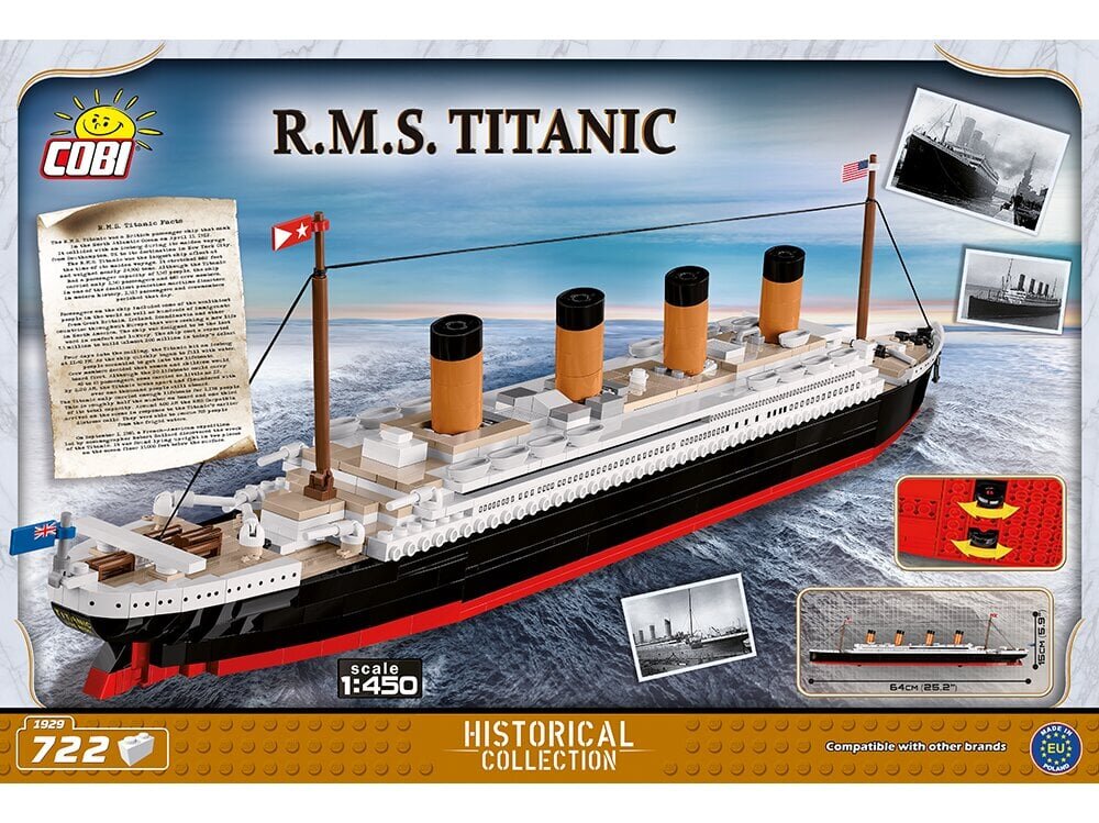 COBI - Plastkonstruktorid RMS Titanic, 1/450, 1929 hind ja info | Klotsid ja konstruktorid | hansapost.ee