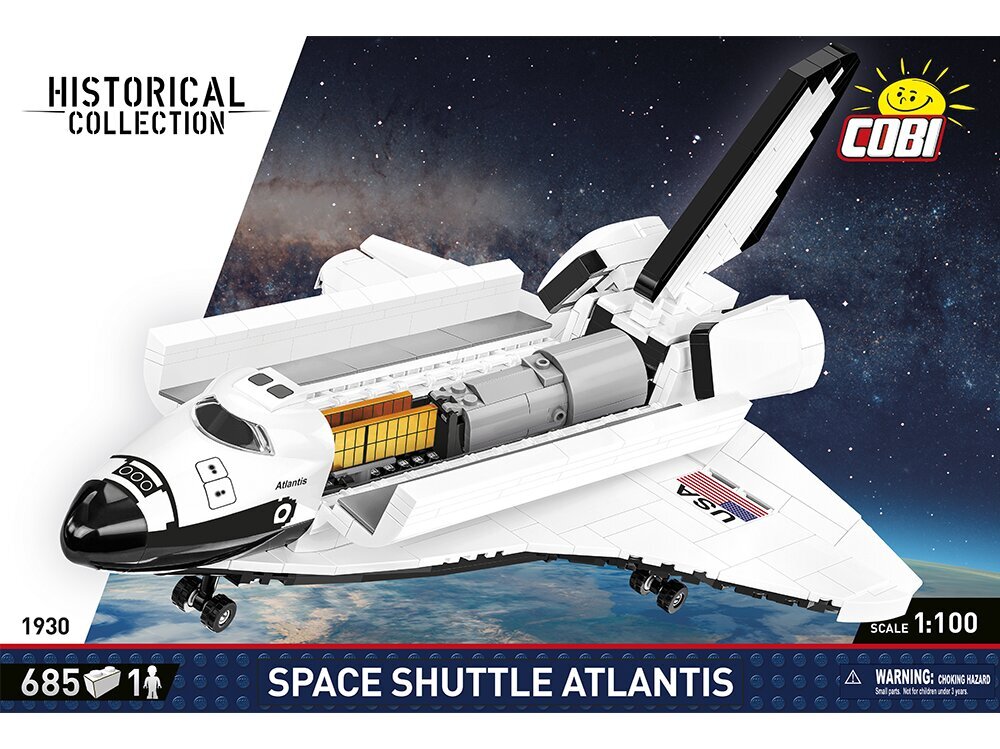 COBI - Plastkonstruktorid Space Shuttle Atlantis, 1/100, 1930 hind ja info | Klotsid ja konstruktorid | hansapost.ee