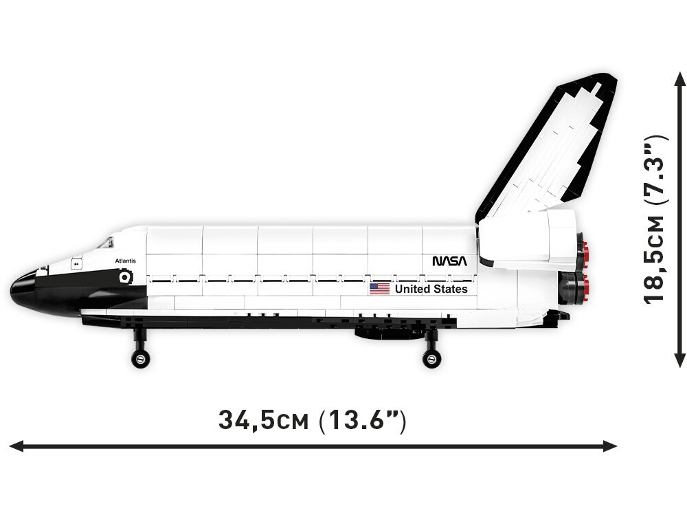 COBI - Plastkonstruktorid Space Shuttle Atlantis, 1/100, 1930 hind ja info | Klotsid ja konstruktorid | hansapost.ee