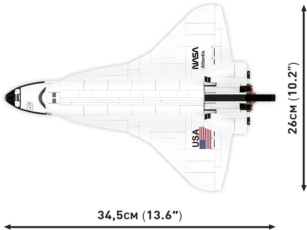 COBI - Plastkonstruktorid Space Shuttle Atlantis, 1/100, 1930 hind ja info | Klotsid ja konstruktorid | hansapost.ee