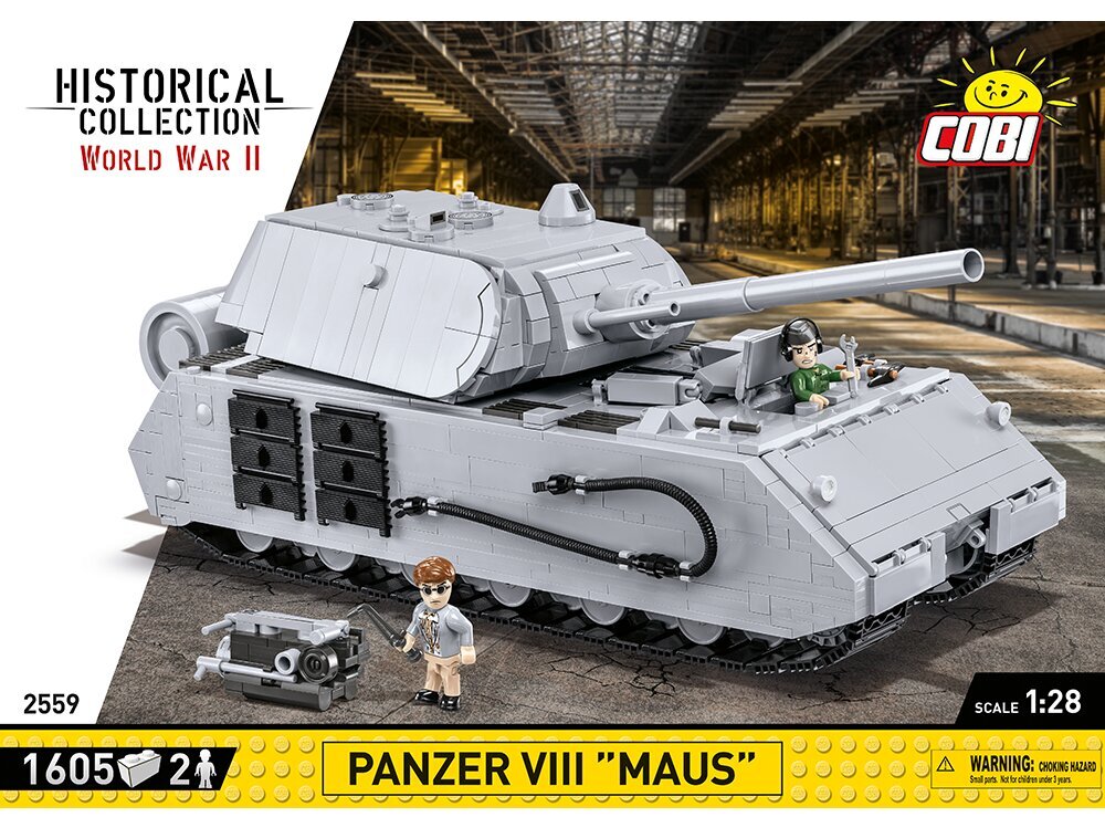 COBI - Plastkonstruktorid Panzer VIII Maus, 1/28, 2559 цена и информация | Klotsid ja konstruktorid | hansapost.ee