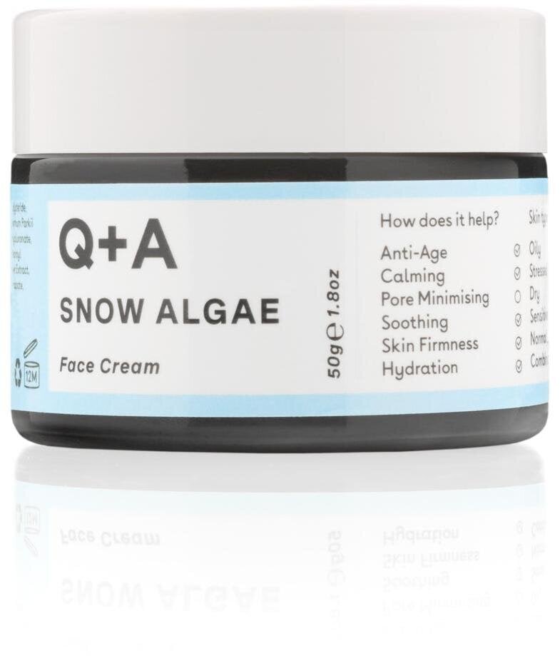 Q + A Intensiivne näokreem Snow Algae, 50g цена и информация | Näokreemid | hansapost.ee