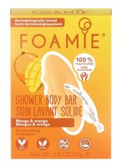 Niisutav dušiseep Tropic Like It`s Hot mango ja apelsiniga (Shower Body Bar) 80 g hind ja info | Foamie Parfüümid, lõhnad ja kosmeetika | hansapost.ee