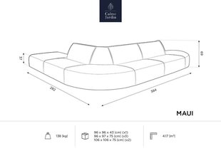 Садовый диван Calme Jardin Maui, синий цвет цена и информация | Садовые стулья, кресла, пуфы | hansapost.ee