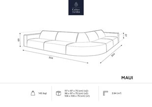 Садовый диван Calme Jardin Maui, серый цвет цена и информация |  Садовые стулья, кресла, пуфы | hansapost.ee