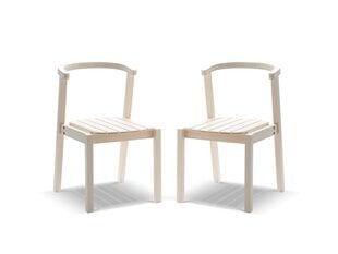 Комплект из 2 садовых стульев Calme Jardin Kawala, белый цена и информация | Садовые стулья, кресла, пуфы | hansapost.ee