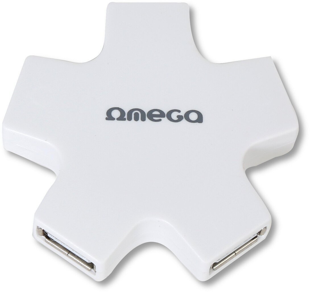 USB jaotur Omega 2.0 hub 4-port, valge(OUH24SW) цена и информация | USB adapterid ja jagajad | hansapost.ee