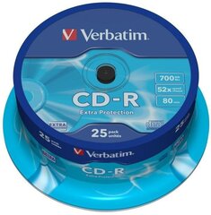 Verbatim CD-R Extra Protection 700MB 52x 25шт цена и информация | Охлаждающие подставки и другие принадлежности | hansapost.ee