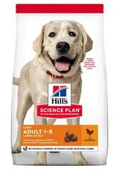 Kuivtoit koertele Hill's Sience Plan Light Large Breed Adult kanalihaga, 14 kg price and information | Dry dog food and crisps | hansapost.ee