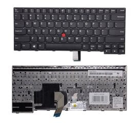 Клавиатура LENOVO Thinkpad E470, с трекпоинтом, US цена и информация | Аксессуары для компонентов | hansapost.ee