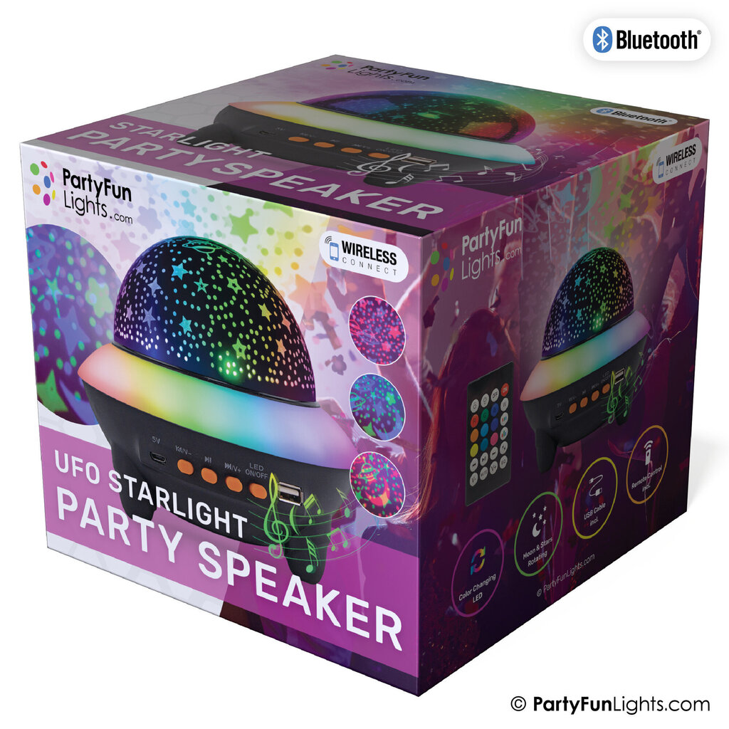 PartyFun Lights Starlight Party Speaker цена и информация | Peokaunistused ja dekoratsioonid | hansapost.ee