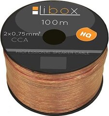 Аудиокабель Libox Kabel głośnikowy 2x0,75 мм LB0006 100 м Прозрачный цена и информация | Кабели и провода | hansapost.ee