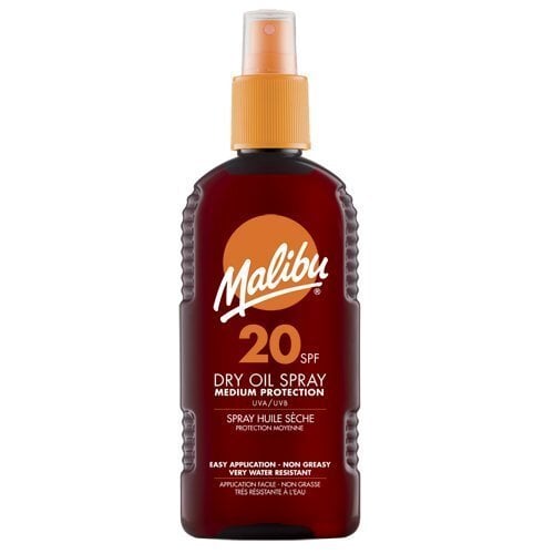 Päikesekaitsega kuivõli sprei Malibu Dry Oil Spray SPF20, 200 ml hind ja info | Päikesekaitse ja päevitusjärgsed kreemid | hansapost.ee