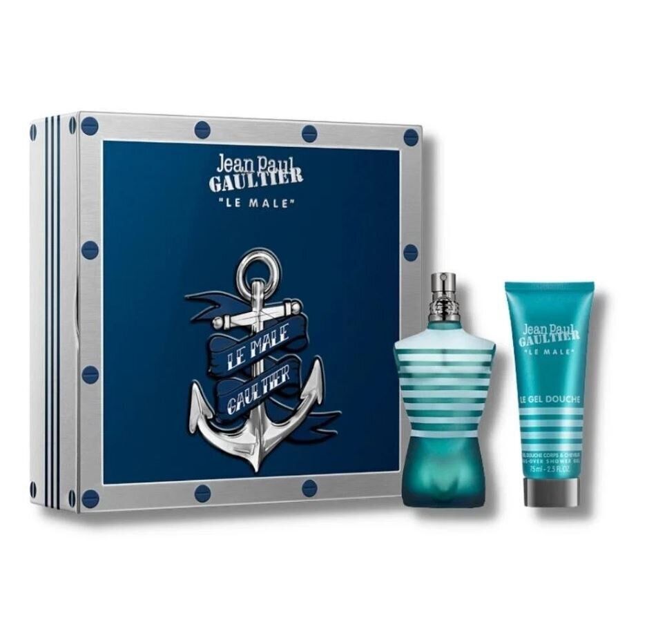 Komplekt meestele Jean Paul Gaultier Le Male: tualettvesi EDT, 75 ml + dušigeel, 75 ml price and information | Parfüümid meestele | hansapost.ee