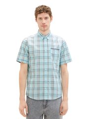 Мужская голубая футболка в клетку Tom Tailor цена и информация | Мужские рубашки | hansapost.ee