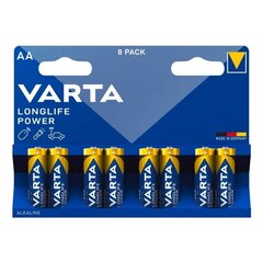 Щелочные элементы Varta Longlife Power AA, 8 шт. цена и информация | Батарейки | hansapost.ee