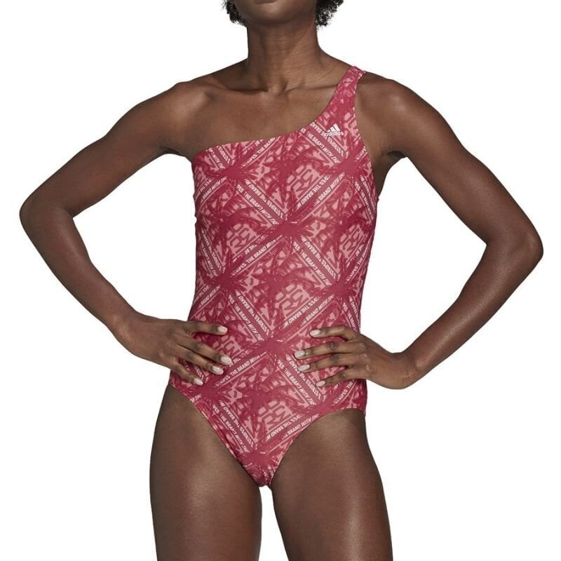 Naiste ujumistrikoo Adidas SH3.RO Asymetric Festivibes Swimsuit W GM3896, roosa hind ja info | Bikiinid ja trikood | hansapost.ee