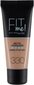 Maybelline Fit Me Matte + Poreless Foundation 124 Soft Sand 30ml цена и информация | Jumestuskreemid ja puudrid | hansapost.ee